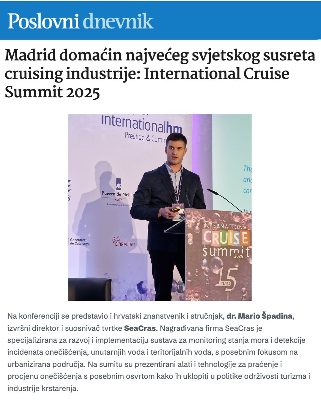 ICS coverage in Croatian national media