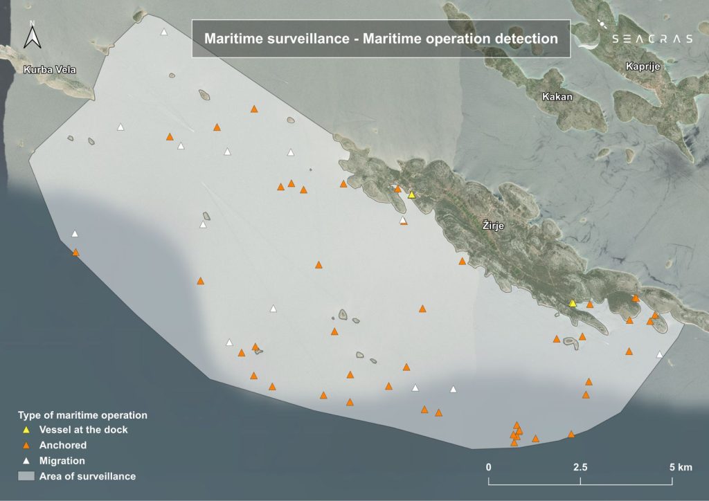Image showing Maritime operation detection, made with SeaCras Intelligence technology
