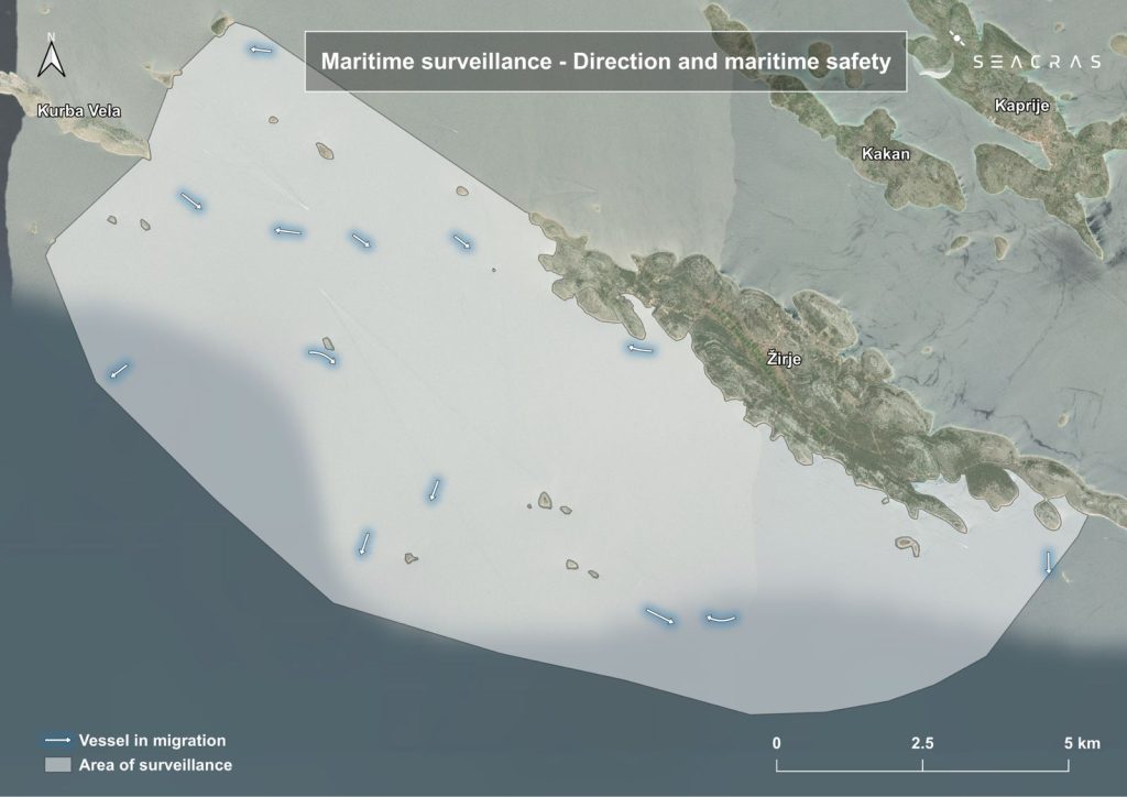 Image showing transit of boats, made with SeaCras Intelligence technology