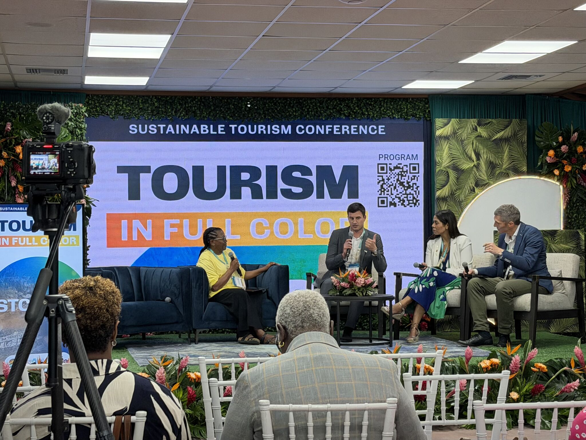 SeaCras' CEO, Mario Špadina during a panel discussion at the Sustainable Tourism Conference organised by the Caribbean Tourism Organization